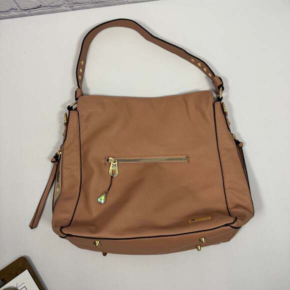 Montana West Large Leather Hobo Handbag for Women Concealed Carry Studded Purse - Picture 4 of 13